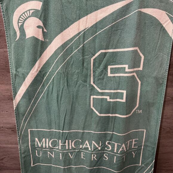 Michigan State University Spartans Vintage Beach Towel College Sparty 28” X 55” - Picture 3 of 6